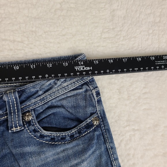 Miss Me Jeans Womens 27 Blue Skinny Light Wash Denim JW53075B * - Picture 3 of 13